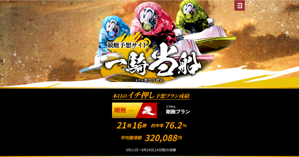 競艇予想サイト：一騎当船（他をなぎ倒す予想力一騎当船）