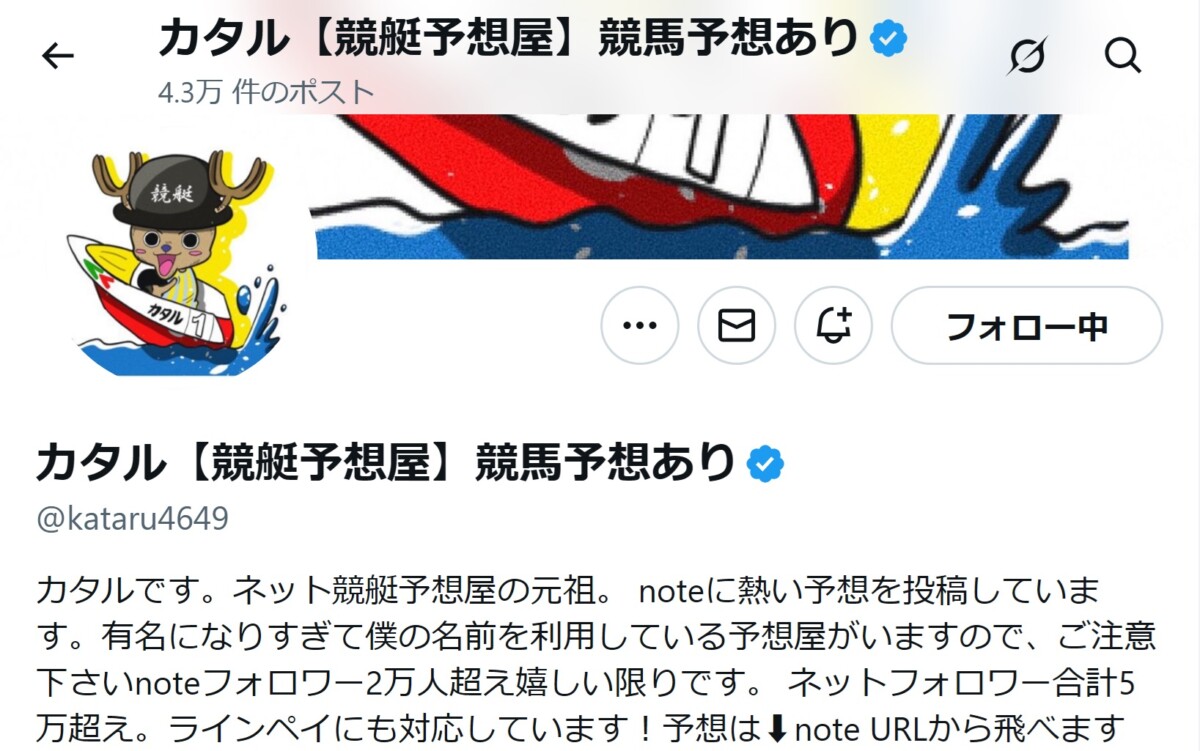 カタル【競艇予想屋】競馬予想あり