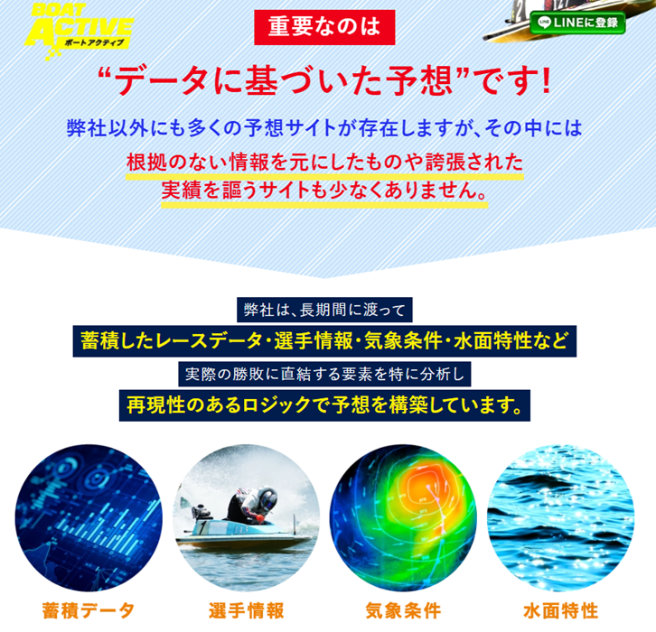 ボートアクティブの特徴
