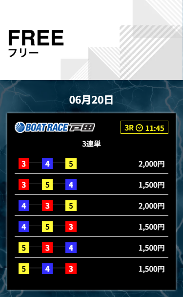 競艇ライトニングのフリー